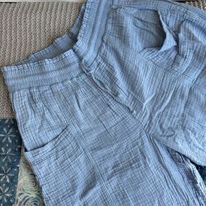 Aerie Sky Blue Textured Joggers